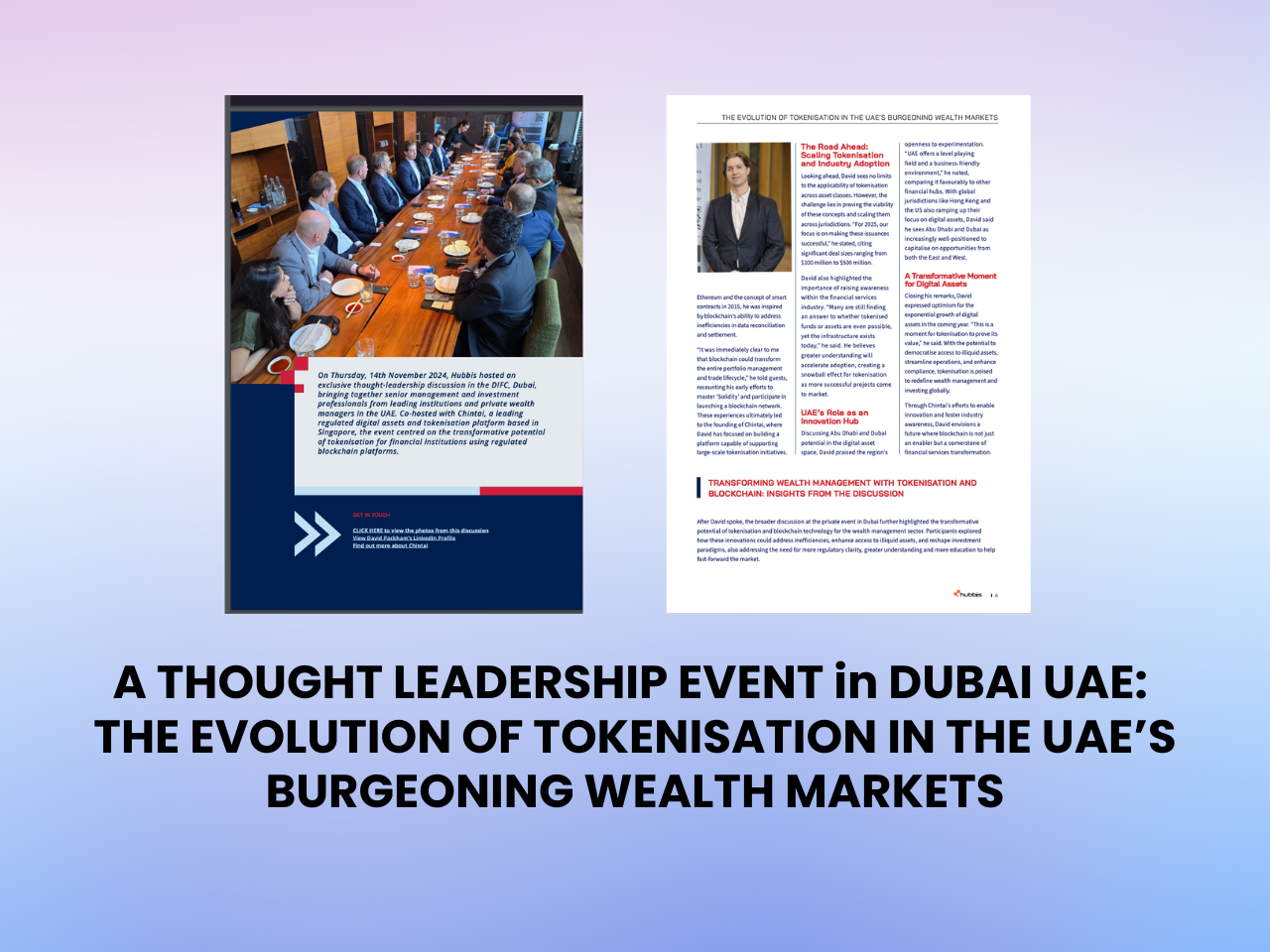 A Chintai Thought Leadership Event: The Evolution of Tokenisation in the UAE’s Burgeoning Wealth Markets